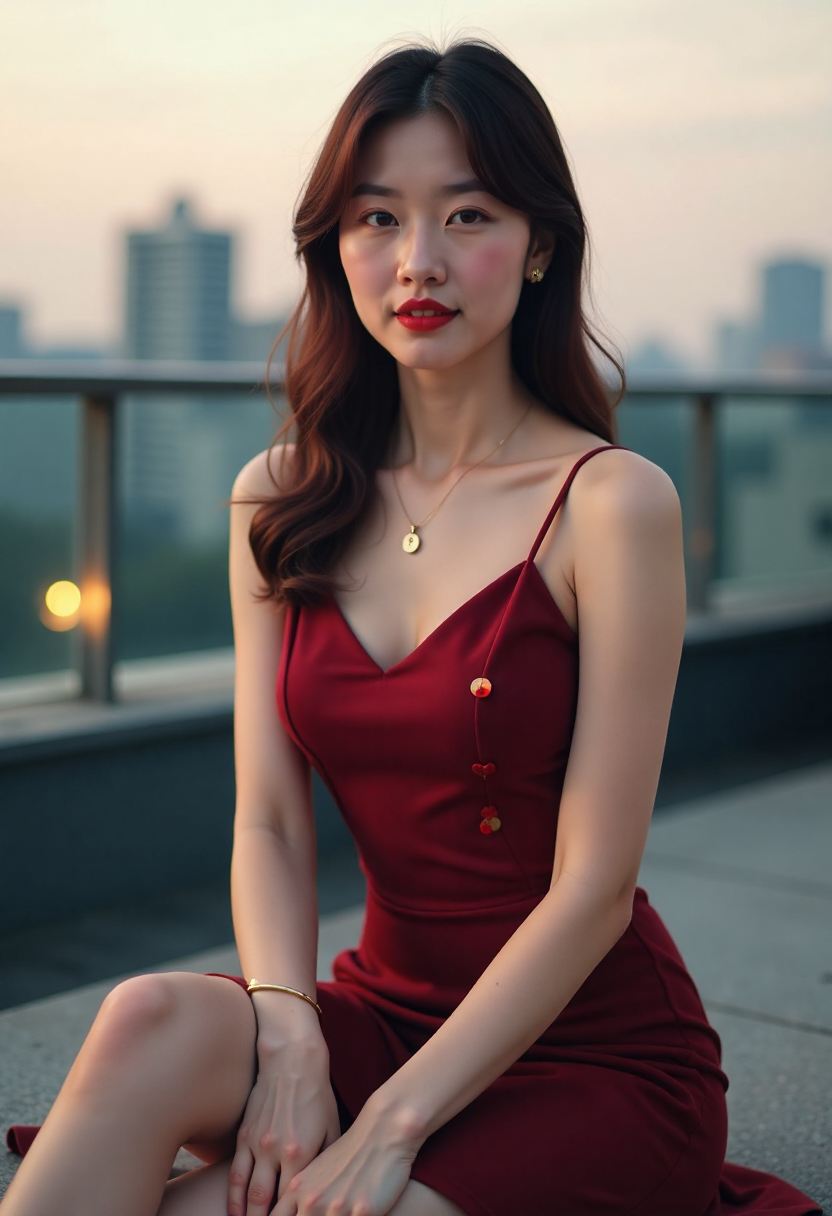 女性蝴蝶形状图案手绘展示